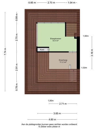 Floorplan - Voorwillenseweg 117, 2806 ZE Gouda